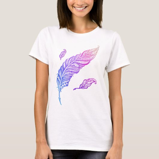 T-shirt Illustration Edgy & Chic Intricate Lace Feather (Devant)