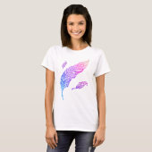 T-shirt Illustration Edgy & Chic Intricate Lace Feather (Devant entier)