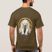 T-shirt Illustration élégante de l'ours polaire (Dos)