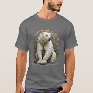T-shirt Illustration élégante d'ours polaire