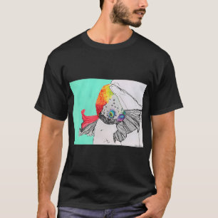 T-shirt Illustration en techniques mixtes de petit format