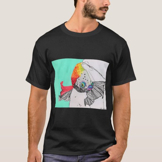 T-shirt Illustration en techniques mixtes de petit format (Devant)