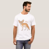 T-shirt Illustration Fennec fox (Devant entier)