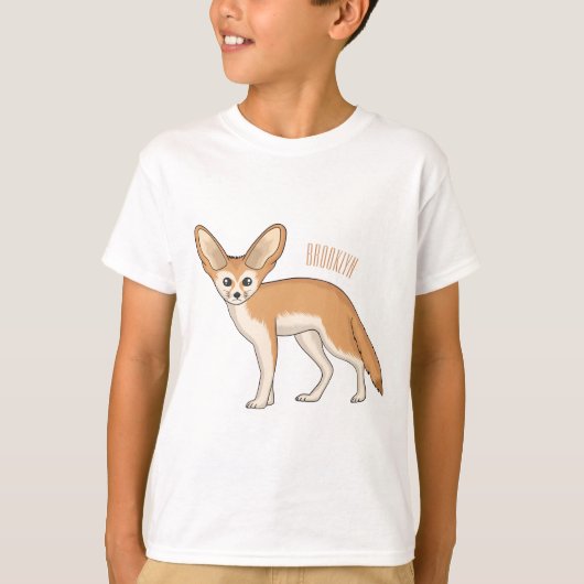 T-shirt Illustration Fennec fox (Devant)