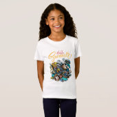 T-Shirt Illustration festive multicolore colorée (Devant entier)