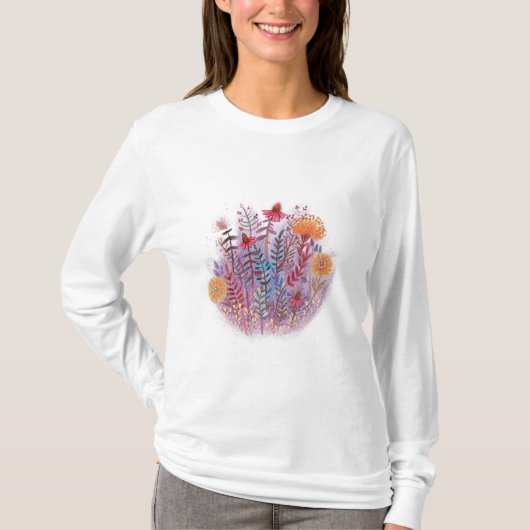 T-shirt illustration florale (Devant)