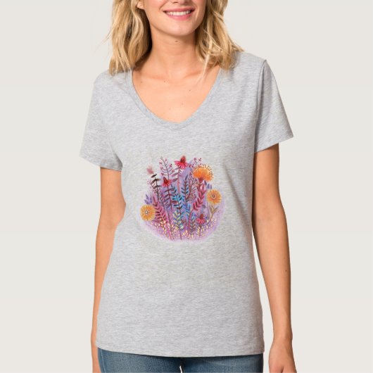 T-shirt illustration florale (Devant)