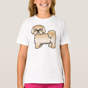 T-shirt Illustration Gold Shih Tzu Cute Cartoon Chien