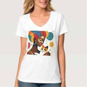 T-shirt Illustration graphique de Cat Lady