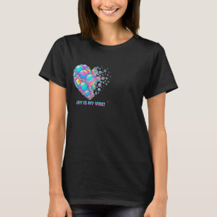 T-shirt Illustration Graphique de Cœur de Bulle Arc-en-cie