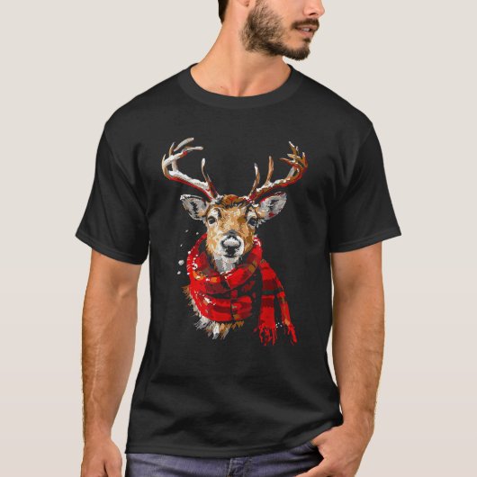 T-shirt Illustration graphique de renne (Devant)
