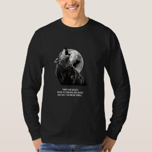 T-shirt Illustration Graphique Loup Sauvage Hurleur sous l