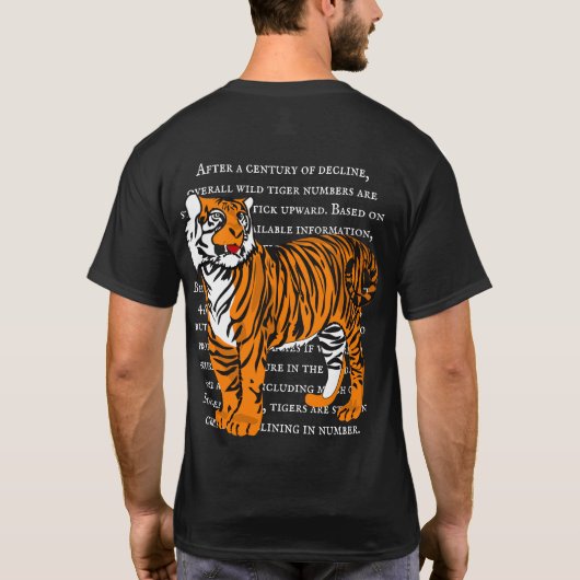 T-shirt Illustration graphique moderne gros tigres hommes (Dos)