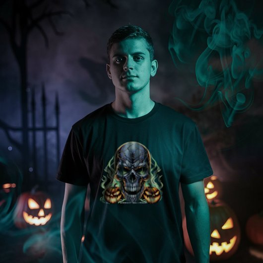 T-shirt Illustration Halloween de minuit