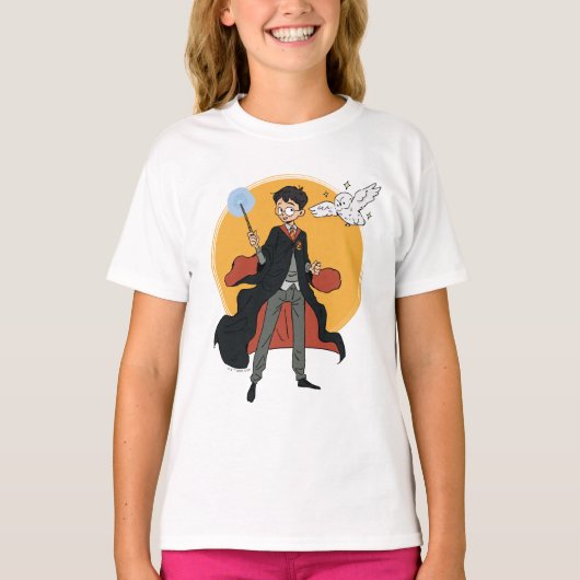 T-shirt Illustration HARRY POTTER™ et Hedwig (Devant)