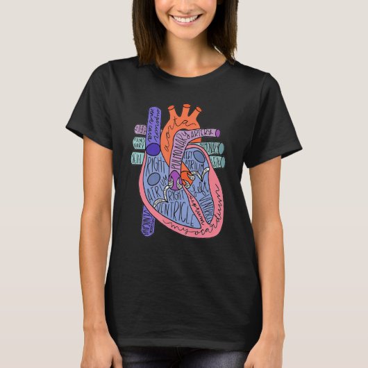 T-shirt Illustration Heart Chambers (Devant)