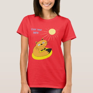 T-shirt Illustration humoristique de chat introverti confo