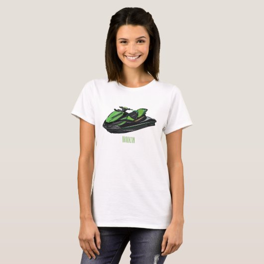 T-shirt Illustration Jet ski (Devant entier)