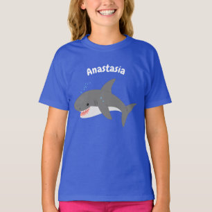 T-shirt Illustration joyeuse du grand requin blanc
