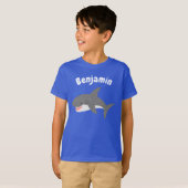 T-shirt Illustration joyeuse du grand requin blanc (Devant entier)