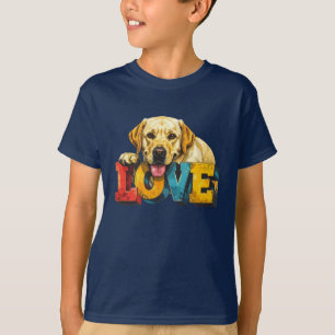 T-shirt Illustration Lab Love Labrador Graphisme de chie