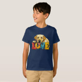 T-shirt Illustration Lab Love Labrador | Graphisme de chie (Devant entier)