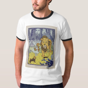 T-shirt Illustration lâche de cru de lion