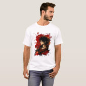 T-shirt Illustration Luffy dynamique avec équipage dans An (Devant entier)