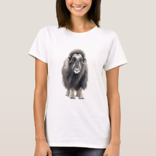 T-shirt Illustration Majestueuse du Boeuf Musqué Arctique