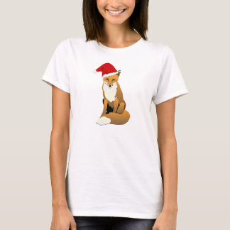 T-shirt Illustration mignonne de Fox de Noël