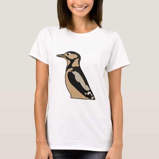 T-shirt Illustration mignonne de pic vert (Devant)