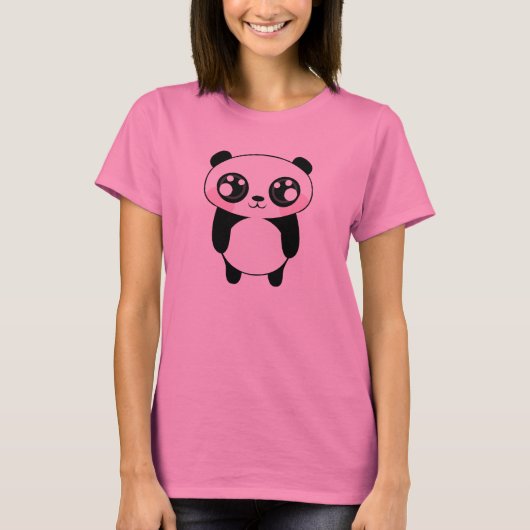 T-shirt Illustration mignonne d'ours panda (Devant)