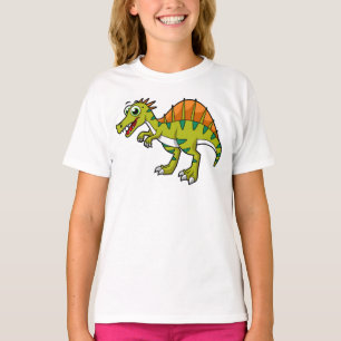 T-shirt Illustration Mignonne D'Un Spinosaure Souriant.