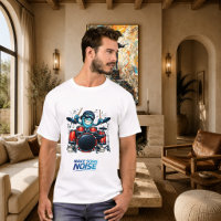Illustration musicale de personnage de batteur ble