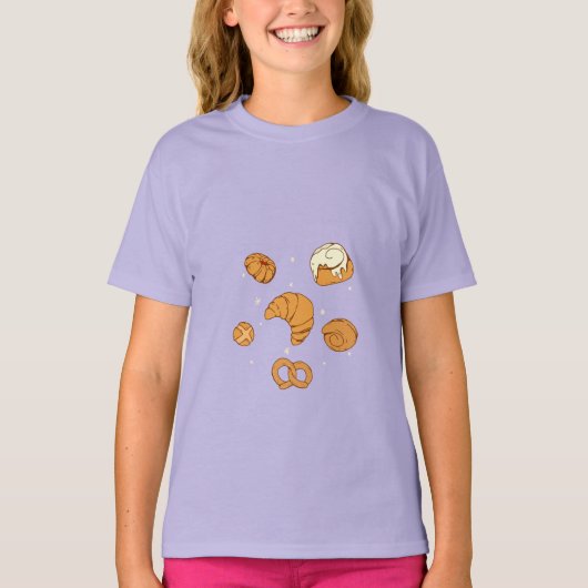 T-shirt Illustration of bread (Devant)