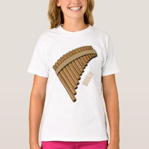 T-shirt Illustration Pan flûte / panpipes