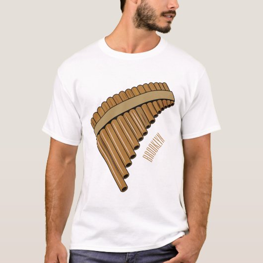 T-shirt Illustration Pan flûte / panpipes (Devant)