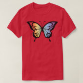 T-shirt Illustration Papillon Design Arc-en-ciel gain déta (Design devant)
