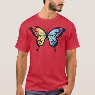 T-shirt Illustration Papillon Design Arc-en-ciel gain déta
