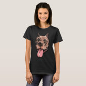 T-shirt Illustration Pit Bull (Devant entier)
