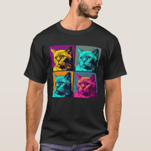 T-shirt Illustration pop de chat birman couleur Animaux ho