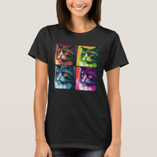 T-shirt Illustration pop de chat des forêts norvégiennes c