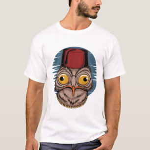 T-shirt Illustration Potoo Barista Modern White Art