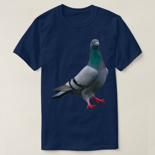 T-shirt Illustration Proud Pigeon Elégant pigeon art Oisea (Design devant)