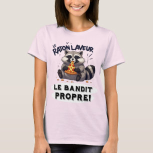 T-shirt Illustration Raton Laveur Humour Le Bandit Propre"