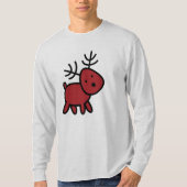 T-shirt Illustration Red Christmas Reindeer (Devant)