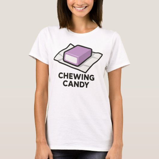 T-shirt Illustration Retro Chewing Candy (Devant)