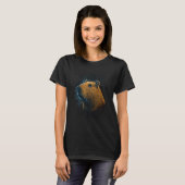 T-shirt Illustration Rétro de Capybara (Devant entier)