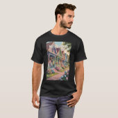T-shirt Illustration Rétro de Martha's Vineyard Massachuse (Devant entier)