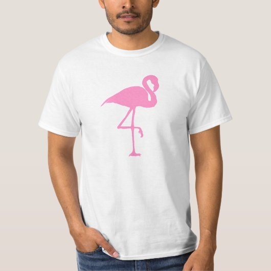 T-shirt Illustration rose de silhouette d'oiseau de (Devant)